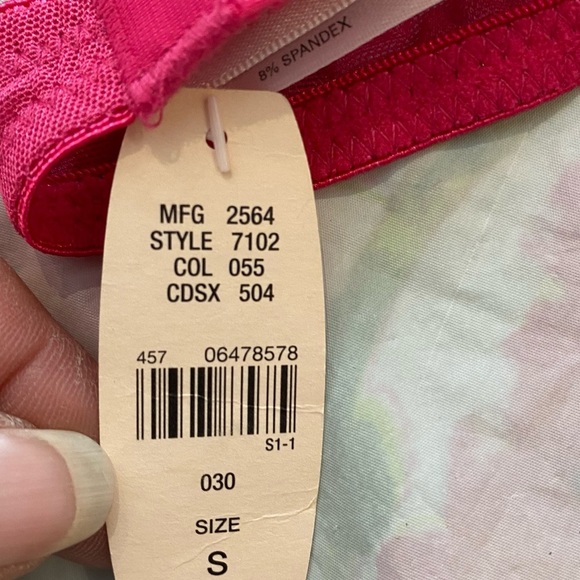 NWT VS Very Sexy Fringe Open Quarter Cup Lace Bra Pink Black size Small - Picture 2 of 5